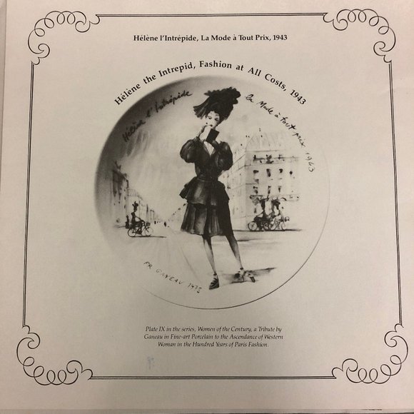 1943 Ganeau's Women of the Century Porcelian COA - Picture 4 of 8